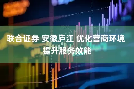 联合证券 安徽庐江 优化营商环境 提升服务效能